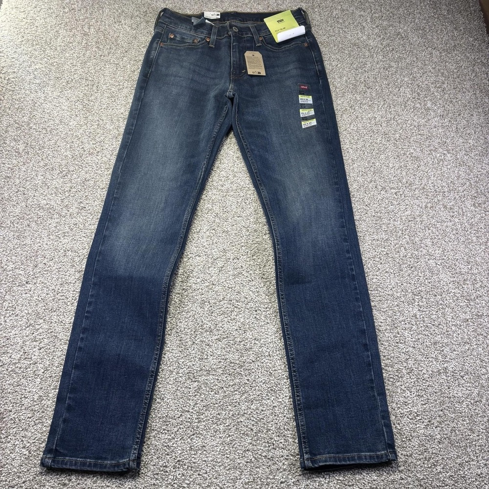 NWT Levis 511 Slim Jeans Mens 29x32 Blue Medium Wash Stretch Denim Waterless